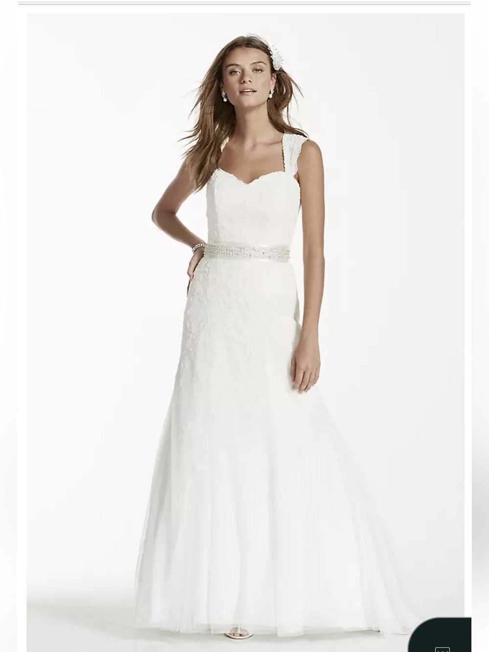 As-Is Lace Cap Sleeve Wedding Dress